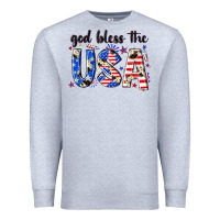 Heather Grey god bless the usa Premium Sweatshirt - NancyCooperArtShop