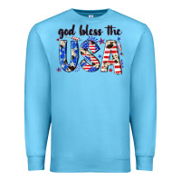 Ocean Blue god bless the usa Premium Sweatshirt - NancyCooperArtShop