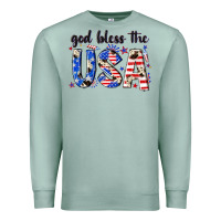 Seafoam god bless the usa Premium Sweatshirt - NancyCooperArtShop