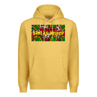 Antique Gold santa's helper with gifts Premium Hoodie - AdoDesignShop