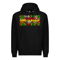 Black santa's helper with gifts Premium Hoodie - AdoDesignShop