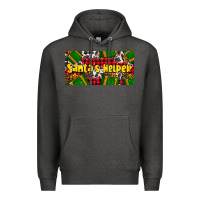 Charcoal Heather santa's helper with gifts Premium Hoodie - AdoDesignShop