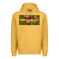 Mustard santa's helper with gifts Premium Hoodie - AdoDesignShop