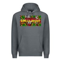 Rock santa's helper with gifts Premium Hoodie - AdoDesignShop