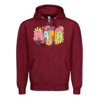 Burgundy floral mama Zipper Hoodie - JahusDesignShop
