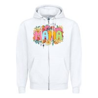 White floral mama Zipper Hoodie - JahusDesignShop