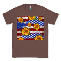 Chestnut 4th of July USA flag sunflower 20oz tumbler Classic Tee - Neo Western