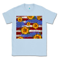 Dusty Blue 4th of July USA flag sunflower 20oz tumbler Classic Tee - Neo Western