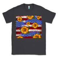 Smoke 4th of July USA flag sunflower 20oz tumbler Classic Tee - Neo Western