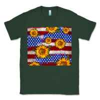 Sports Green 4th of July USA flag sunflower 20oz tumbler Classic Tee - Neo Western
