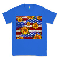 True Royal 4th of July USA flag sunflower 20oz tumbler Classic Tee - Neo Western
