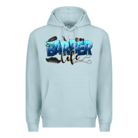 Blue Mist barber life Premium Hoodie - NancyCooperArtShop