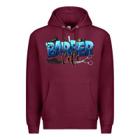 Burgundy barber life Premium Hoodie - NancyCooperArtShop