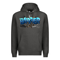 Charcoal Heather barber life Premium Hoodie - NancyCooperArtShop