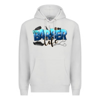 Dove Grey barber life Premium Hoodie - NancyCooperArtShop