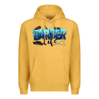 Mustard barber life Premium Hoodie - NancyCooperArtShop