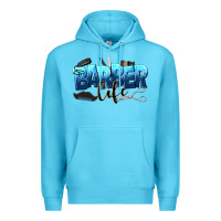 Ocean Blue barber life Premium Hoodie - NancyCooperArtShop