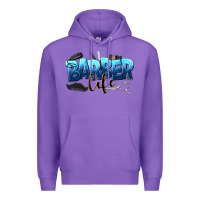 Purple barber life Premium Hoodie - NancyCooperArtShop