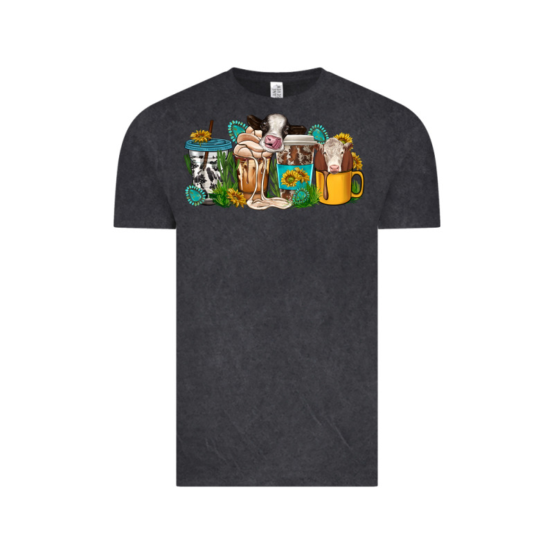 Western Cow Coffee Cup Vintage Tee by texasbilliewilder | Teevron