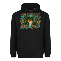 Black leopard bull skull cactus sunflowers Heavyweight Hoodie - AdoDesignShop