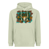 Matcha leopard bull skull cactus sunflowers Heavyweight Hoodie - AdoDesignShop