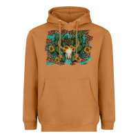 Leopard Bull Skull Cactus Sunflowers Heavyweight Hoodie | Teevron