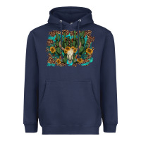 Navy leopard bull skull cactus sunflowers Heavyweight Hoodie - AdoDesignShop