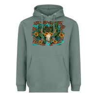 Sage leopard bull skull cactus sunflowers Heavyweight Hoodie - AdoDesignShop
