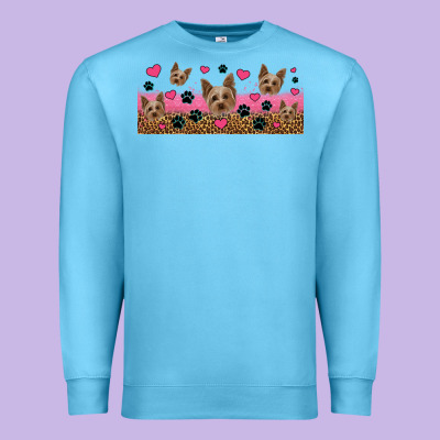 Yorkie Dogs Premium Sweatshirt Designed By Jasminsmagicworld