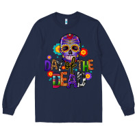 Navy day of the dead mexico Long Sleeve Tee - CTS Tumbler Store