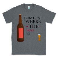 Charcoal Heather HOME IS WHERE THE WINE IS Classic Tee - Bettercallsaul