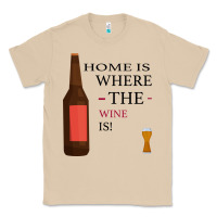 Mushroom HOME IS WHERE THE WINE IS Classic Tee - Bettercallsaul