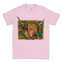 Bubblegum Pink highland cow fall Classic Tee - RanaPortraitStore