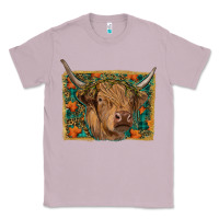 Lilac highland cow fall Classic Tee - RanaPortraitStore