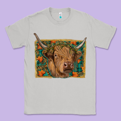 Highland Cow Fall Classic Tee Designed By Ranaportraitstore