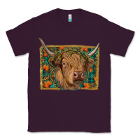 Plum highland cow fall Classic Tee - RanaPortraitStore