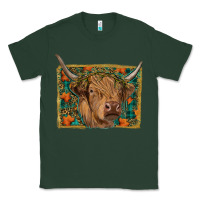 Sports Green highland cow fall Classic Tee - RanaPortraitStore