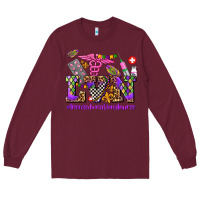 Burgundy mardi gras  lvn licensed vocational nurse Long Sleeve Tee - AdoDesignShop