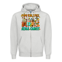 Dove Grey pumpkin spıce jesus christ coffee cups Zipper Hoodie - AdoDesignShop