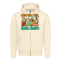 Sandshell pumpkin spıce jesus christ coffee cups Zipper Hoodie - AdoDesignShop