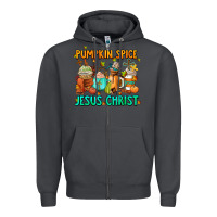 Smoke pumpkin spıce jesus christ coffee cups Zipper Hoodie - AdoDesignShop