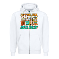 White pumpkin spıce jesus christ coffee cups Zipper Hoodie - AdoDesignShop