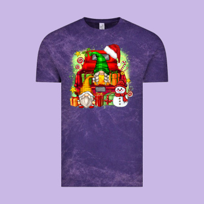 Christmas Gnome Truck Vintage Tee Designed By Zillion Design Studio
