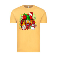 Vintage Mustard christmas gnome truck Vintage Tee - Zillion Design Studio