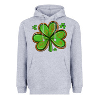 Heather Grey st patricks day shamrock with glitter Heavyweight Hoodie - Artiststas