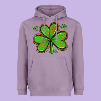 St Patricks Day Shamrock With Glitter Heavyweight Hoodie Designed By Artiststas