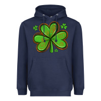 Navy st patricks day shamrock with glitter Heavyweight Hoodie - Artiststas