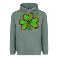 Sage st patricks day shamrock with glitter Heavyweight Hoodie - Artiststas