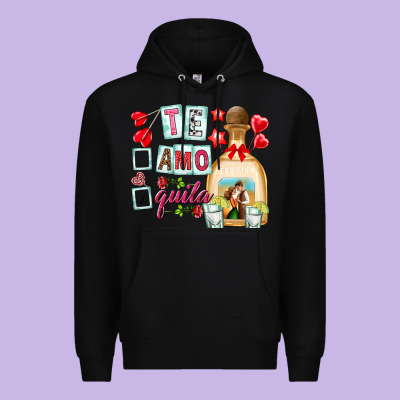 Te Amo Te Quila Premium Hoodie Designed By Nancycooperartshop