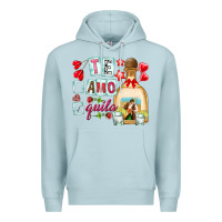 Blue Mist te amo te quila Premium Hoodie - NancyCooperArtShop